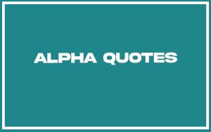 113 Best Alpha Quotes (with Commentary) - Burning For Success