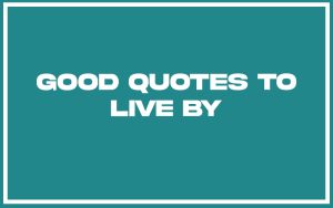 151 Best Good Quotes To Live By (with Commentary) - Burning For Success