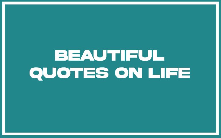 151 Best Beautiful Quotes on Life (with Commentary) - Burning For Success