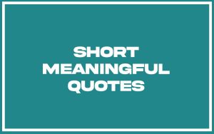 151 Best Short Meaningful Quotes (with Commentary) - Burning For Success