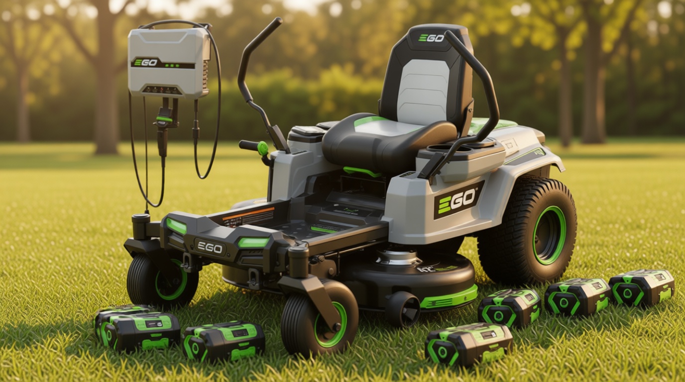 EGO POWER+ Z6 Zero Turn Riding Lawn Mower, 42" Deck, Includes (6) 56V 6.0Ah Batteries and 880W Charger - ZT4214L