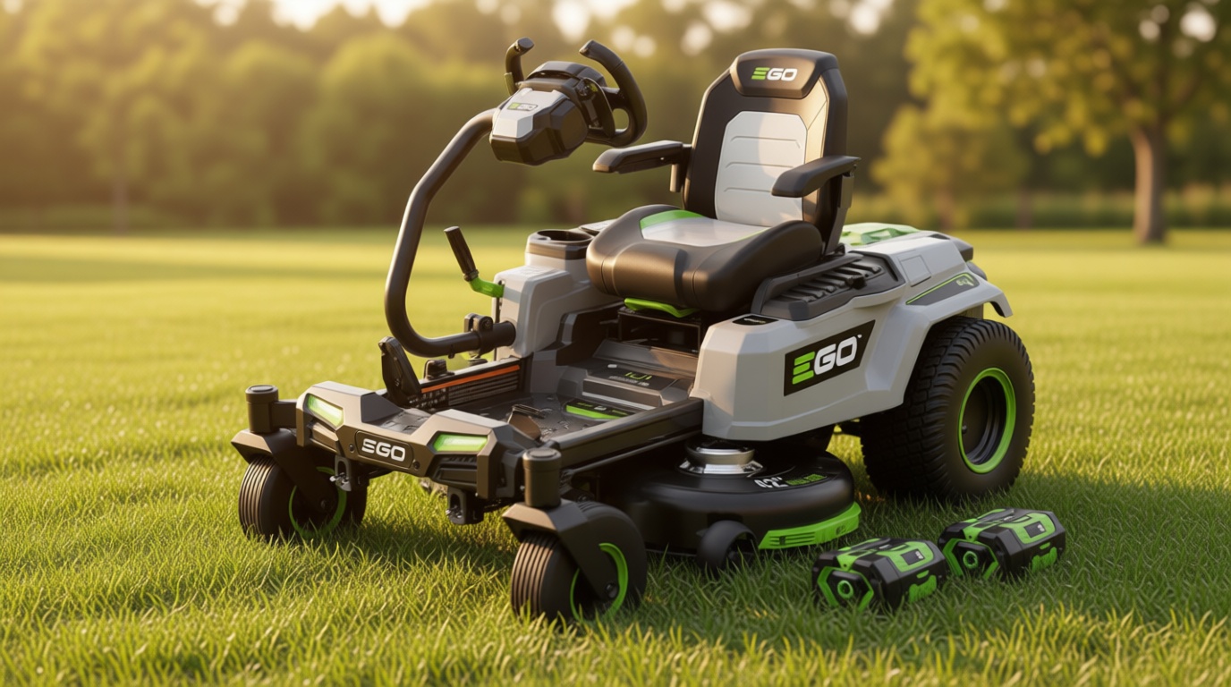 EGO POWER+ Z6 Zero Turn Riding Lawn Mower, 42" Deck, Includes (2) 56V 10.0Ah and (4) 56V 6.0Ah Batteries and 800W Charger - ZT4215S