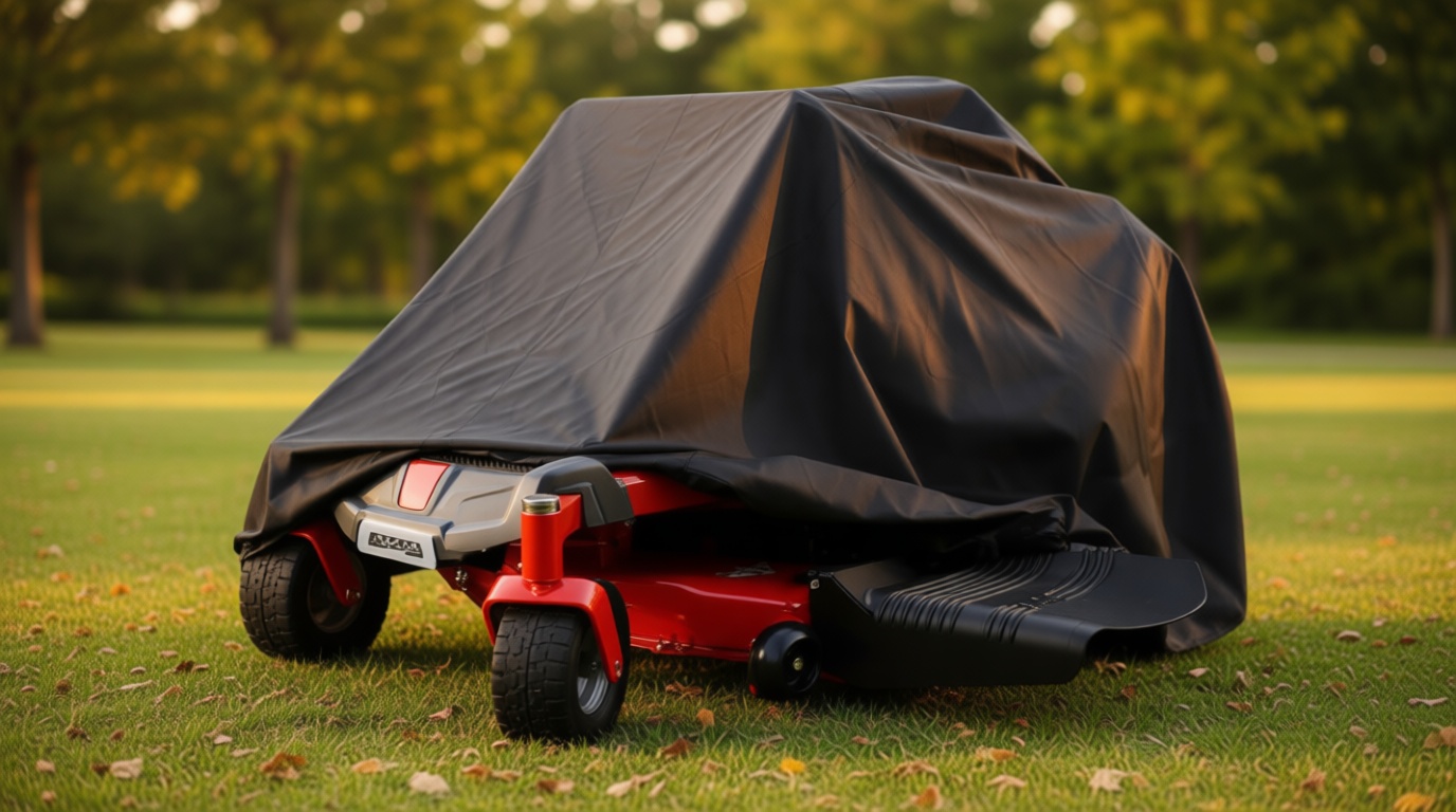 Zettum Zero Turn Mower Cover - Zero-Turn Lawn Mower Covers Waterproof & Heavy Duty, 600D Outdoor Universal Fit Mower Cover with Storage Bag for Greenworks, EGO, Craftsman, Husqvarna, Honda and More
