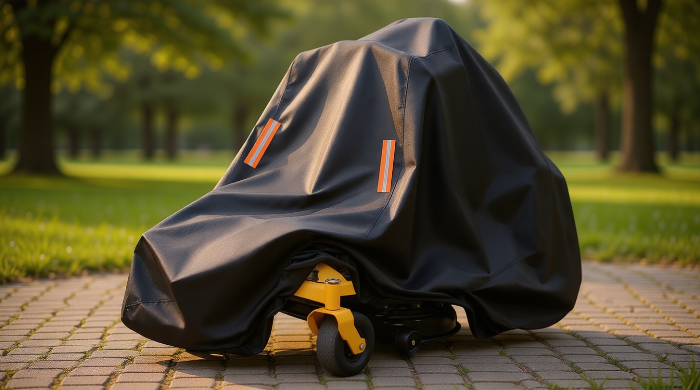 Zero-Turn Mower Cover Waterproof Outdoors,Anti-UV 210D Polyester ,Universal Fit Riding Lawn Tractor Covers Up to 60" Decks,Against UV,Dust,Dirt,Wind for All Weather Use,79"Lx46"Wx55"H-Essential