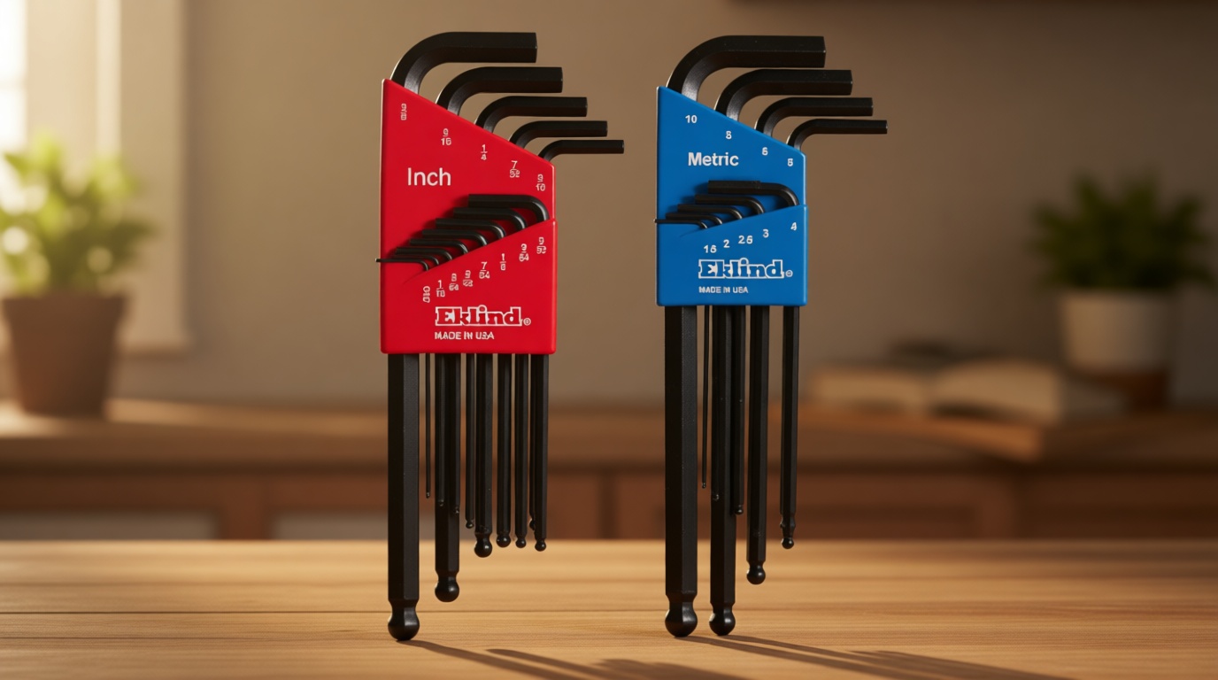 Eklind 13222 Ball-Hex L-Key allen wrench Combo- Inch / MM (2 sets 22pc), 22-piece set
