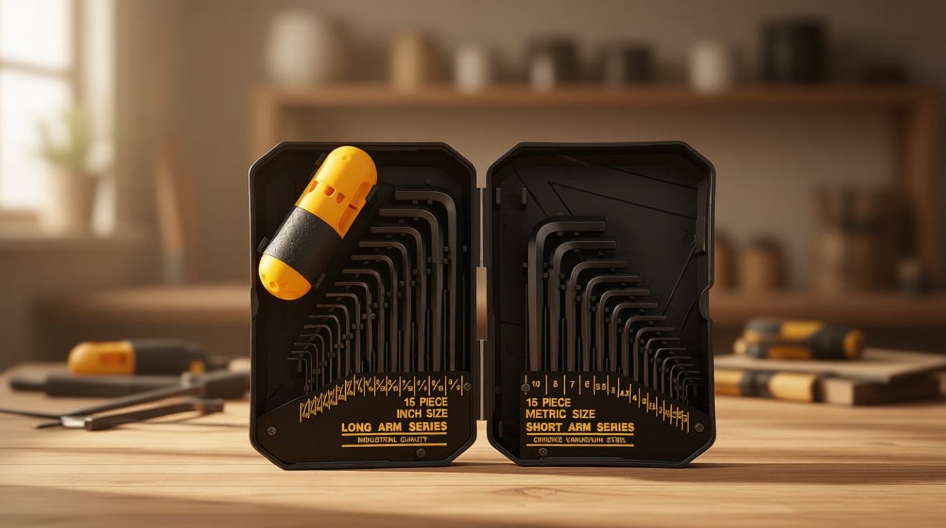 ELEAD 31-Piece Hex Key Set - Allen Wrench Set, SAE and Metric Allen Keys MM(0.7mm-10mm) SAE(0.028"-3/8) Heat-Treated, Torque Handle, High Leverage, Long & Short Keys, Easy Organization