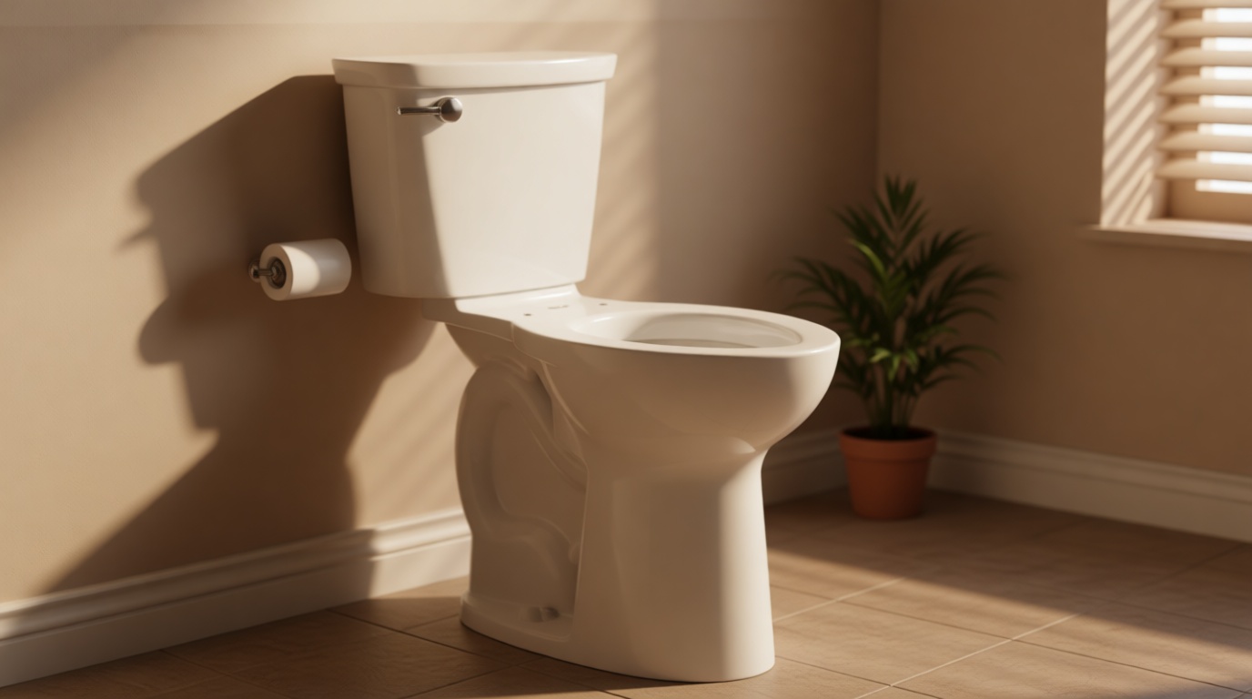 American Standard 215TA104.020 Cadet PRO Two-Piece Toilet, Seat not Included, Extra Tall Height, Left-Hand Trip Lever, 12-Inch Rough, Elongated Front, White, 1.28 GPF