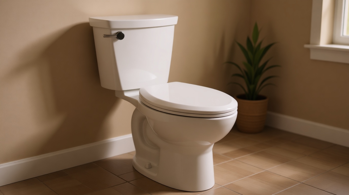 American Standard 215CA004.020 Cadet PRO Two-Piece Toilet Less Seat, Standard Height, Elongated Front, White, 1.6 GPF