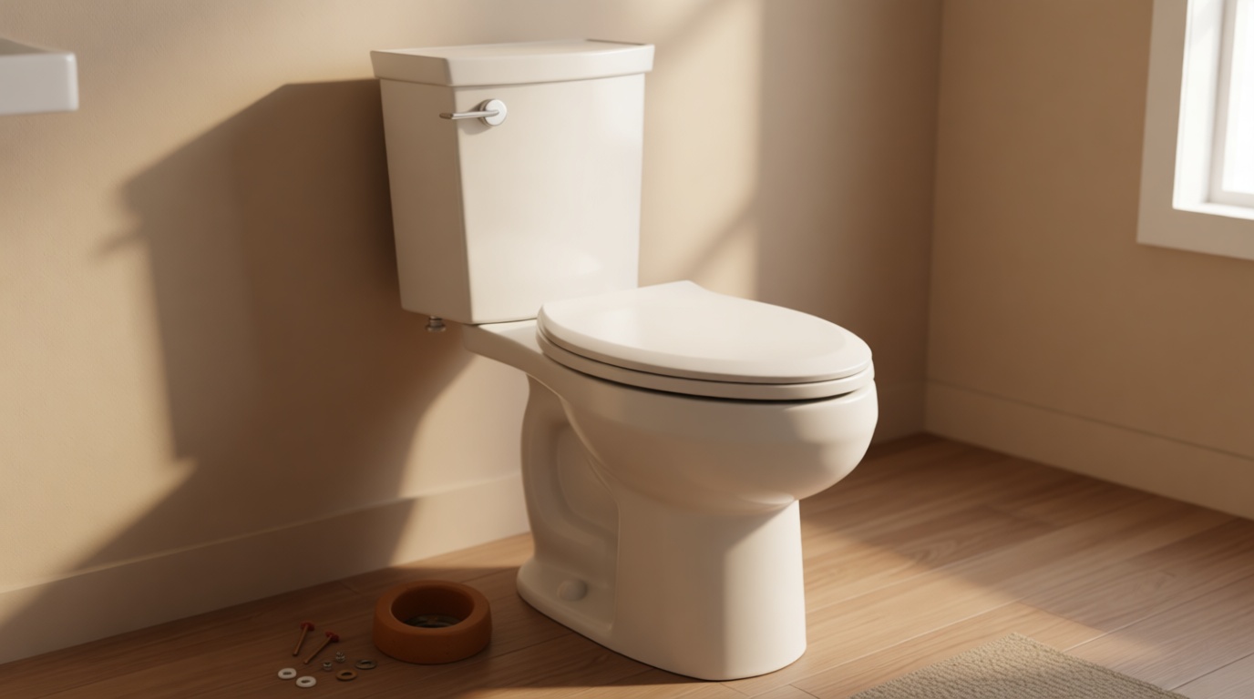 American Standard 606AA001.020 H2Optimum Two-Piece Toilet with Toilet Seat and Wax Ring, Elongated Front, Chair Height, White, 1.1 gpf