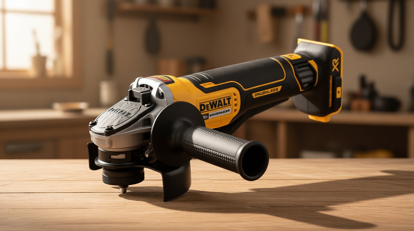 DEWALT 20V MAX* Angle Grinder Tool Cordless Brushless, 4 1/2 Inch, with Paddle Switch and Kickback Brake, Tool Only (DCG413B)