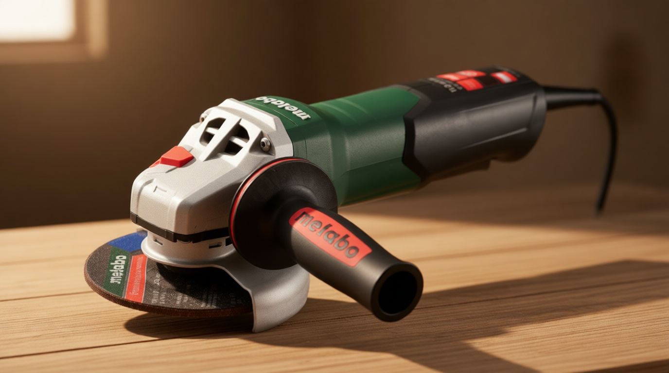 Metabo 4-1/2-5-Inch Angle Grinder, 11 Amp, 11,000 RPM, Non-Locking Paddle Switch, Made in Germany, WP 11-125 Quick, 603624420, Green