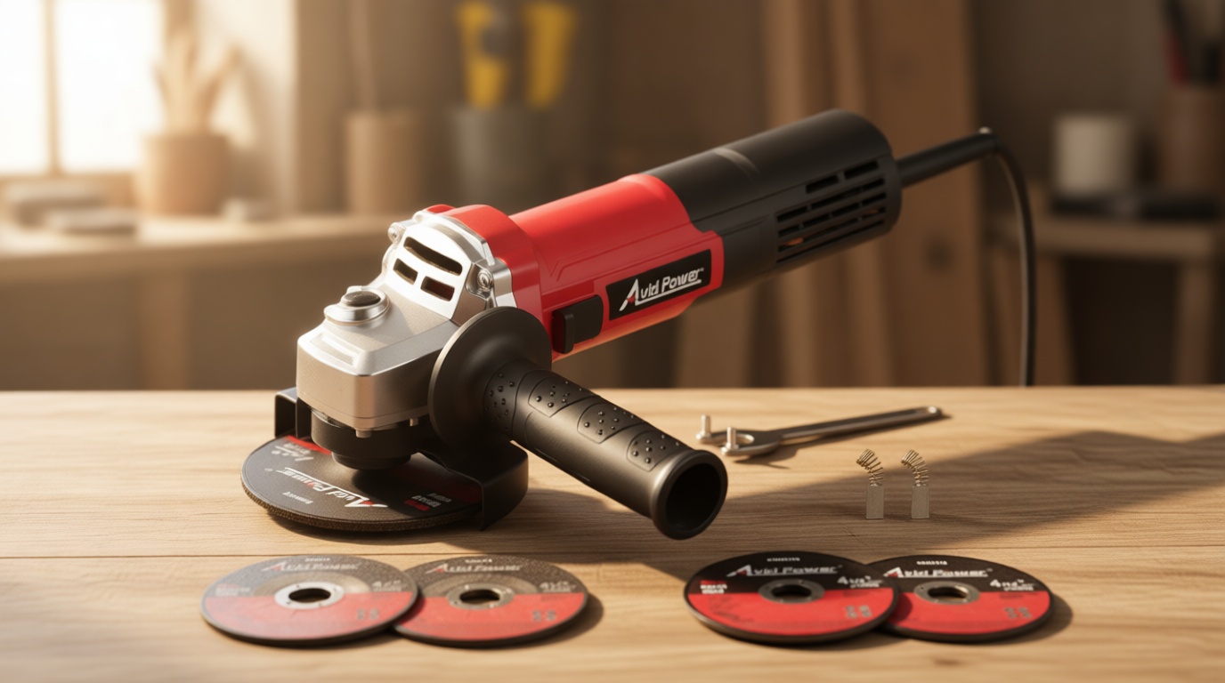 AVID POWER Angle Grinder 4-1/2 inch Electric Grinder Tools 750W 6.5 Amp Metal Grinder, 11500 RPM, with Grinding and Cutting Wheels, Auxiliary Handle, Wrench for Cutting and Grinding