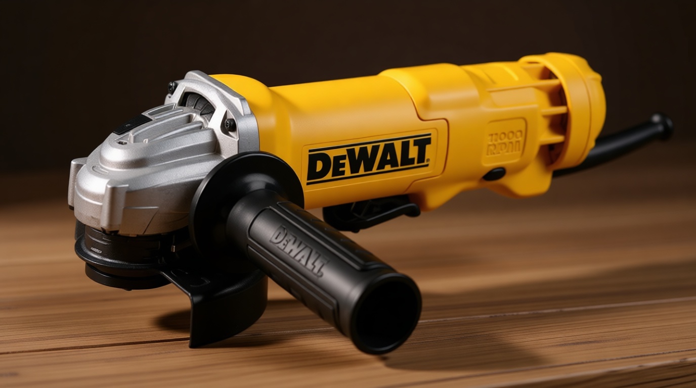 DEWALT Angle Grinder, 4.5 Inch, 11 Amp, 11,000 rpm, With Paddle Switch, Ergonomic Compact Design Grinder Tool (DWE402)