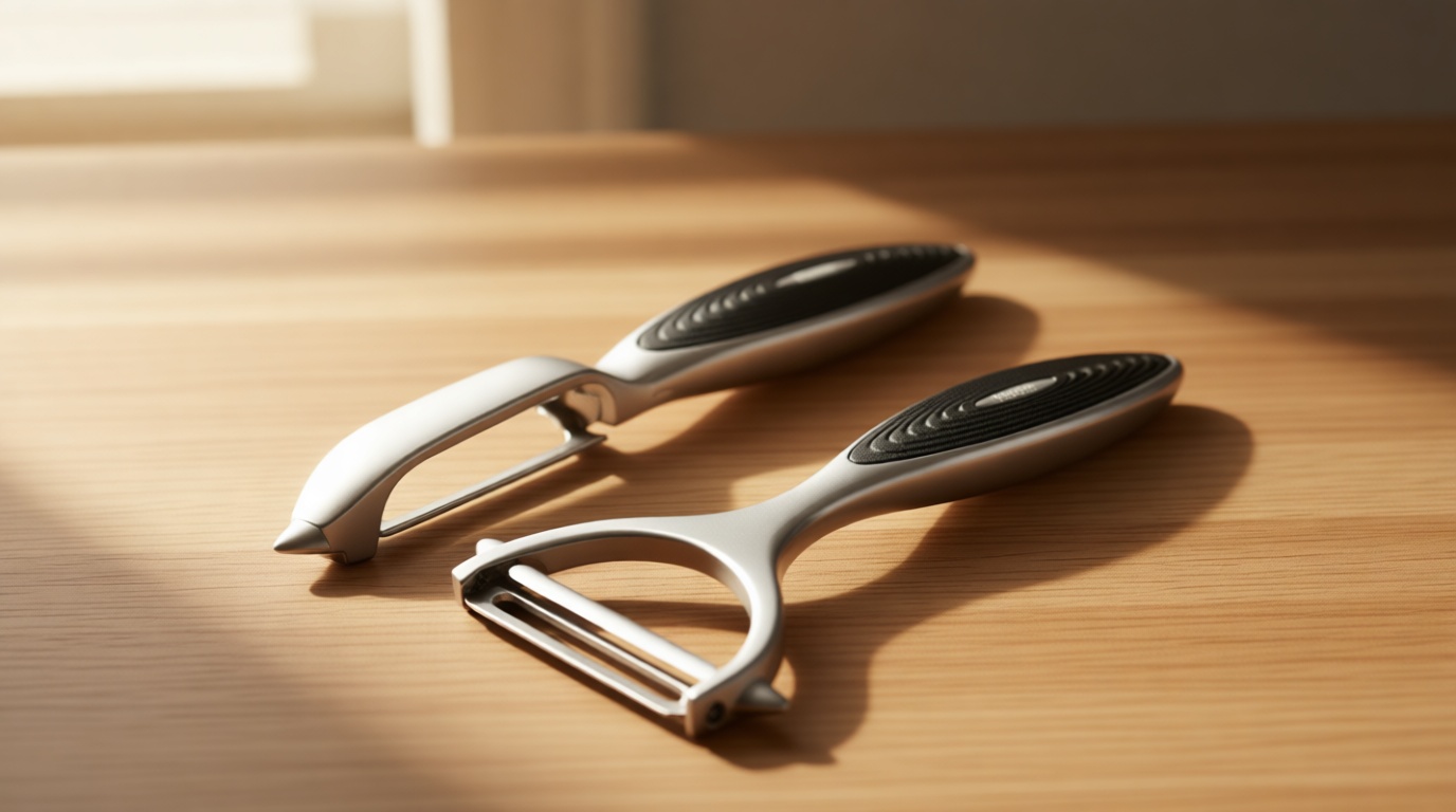 FUHUY Vegetable, Apple Peelers for kitchen, Fruit, Carrot, Veggie, Potatoes Peeler, Y-Shaped and I-Shaped Stainless Steel Peelers, with Ergonomic Non-Slip Handle & Sharp Blade, Good Sturdy (2PCS)