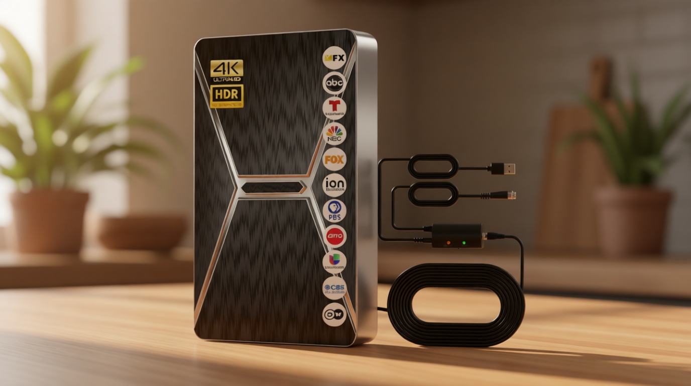 2026 Upgraded Indoor TV Antenna, 3600+ Miles Range HD Digital Antenna for Smart TV, Strongest with Amplified Signal Booster Supports 4K 8K 1080p All TVs- 38FT Coaxial Cable for Local Channels