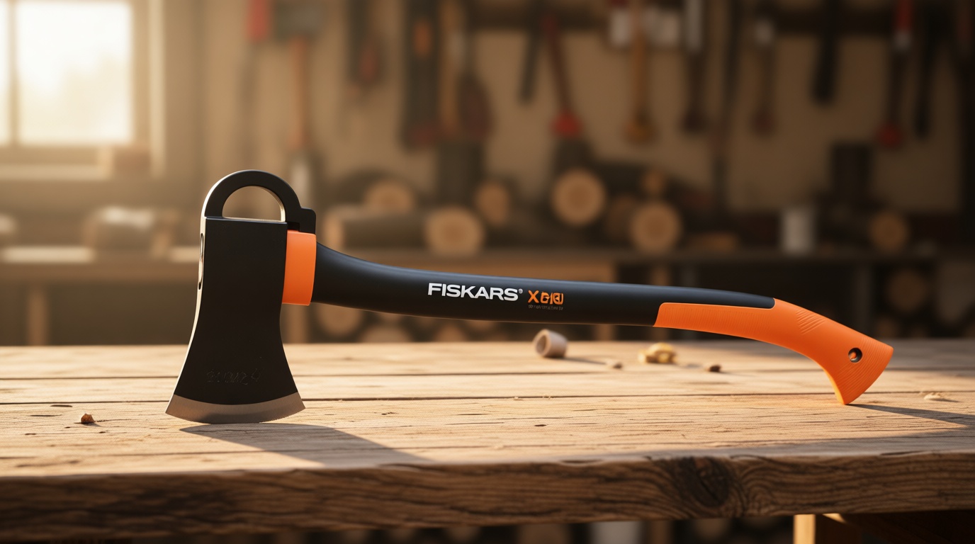Fiskars X15 Splitting Axe, Tree Branch Cutter and Wood Splitter (23.5-Inch Axe) with Shock-Absorbing Handle
