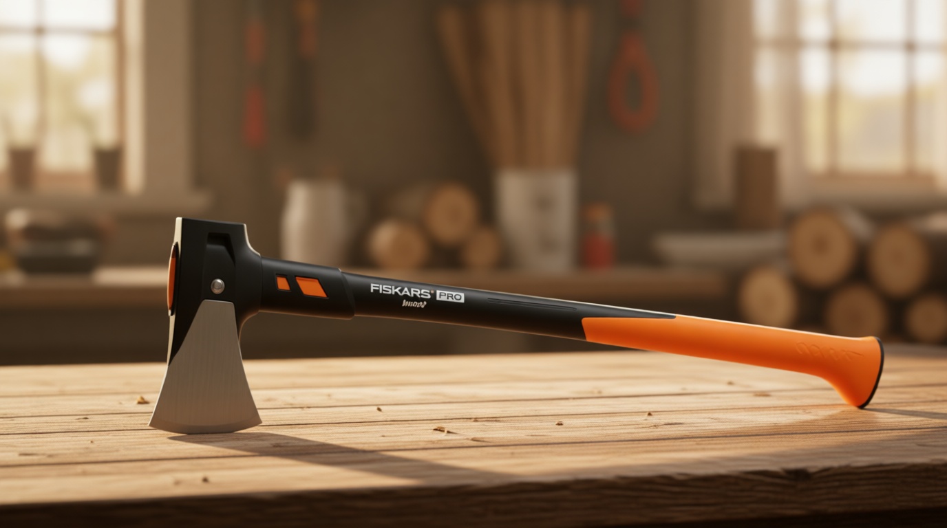 Fiskars Pro IsoCore Splitting Maul and Stainless Steel Axe, Wood Splitting Maul, IsoCore Shock Reduction & Forged Steel Head, 6 lb, 36”, Black/Orange