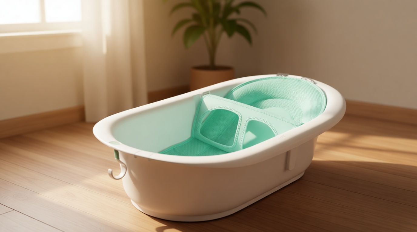 Frida Baby 4-in-1 Grow-with-Me Baby Bathtub, Baby Tub for Newborns to Toddler with Removable Bath Seat & Backrest for Bath Support in Tub