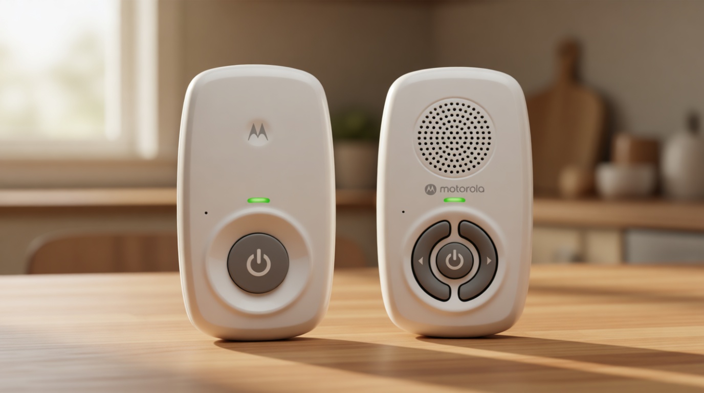 Motorola Nursery Baby Monitor Audio Only, No WiFi, Long Range AM21 with Private Connection, Cry Detection, Volume Control, Portable Parent Unit, Ideal for Safe Monitoring