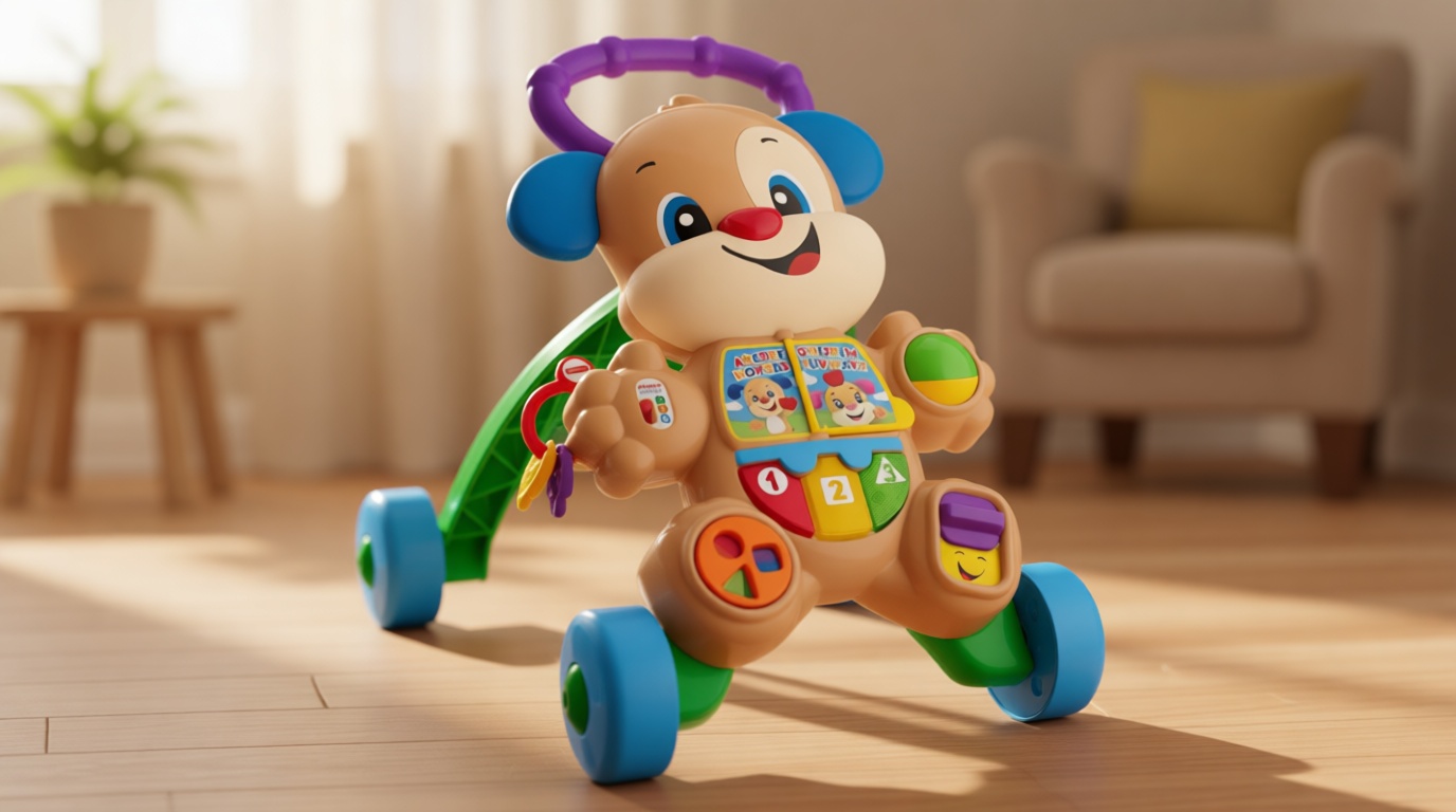 Fisher-Price Baby Toy Laugh & Learn Smart Stages Puppy Walker with Educational Music Lights & Activities for Infants Ages 6+ Months