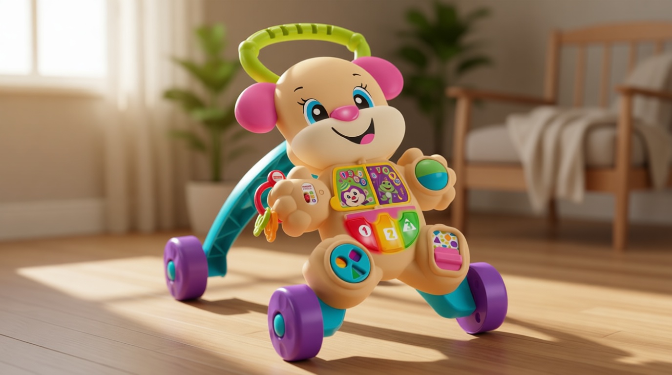 Fisher-Price Baby Toy Laugh & Learn Smart Stages Sis Walker with Educational Music Lights & Activities for Infants Ages 6+ Months