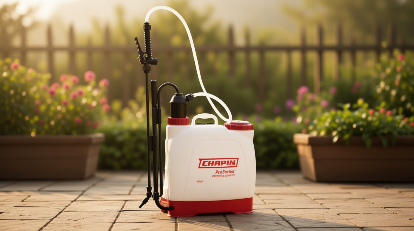 Chapin 61500 4-Gallon Made in USA Euro Style Backpack Sprayer with Poly Fan/Cone Nozzles, Cushion Grip Shut-Off, Padded Adjustable Straps, 2-Stage Filtration System, Translucent White