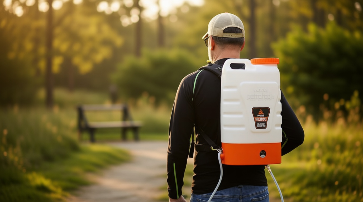 PetraTools 3 Gallon Battery Powered Backpack Sprayer in Lawn and Garden - HD3000 - Long Battery Life & Padded Straps for Comfort - Electric Sprayer w/ 6 Spray Nozzles & 80PSI (3 Gallon)