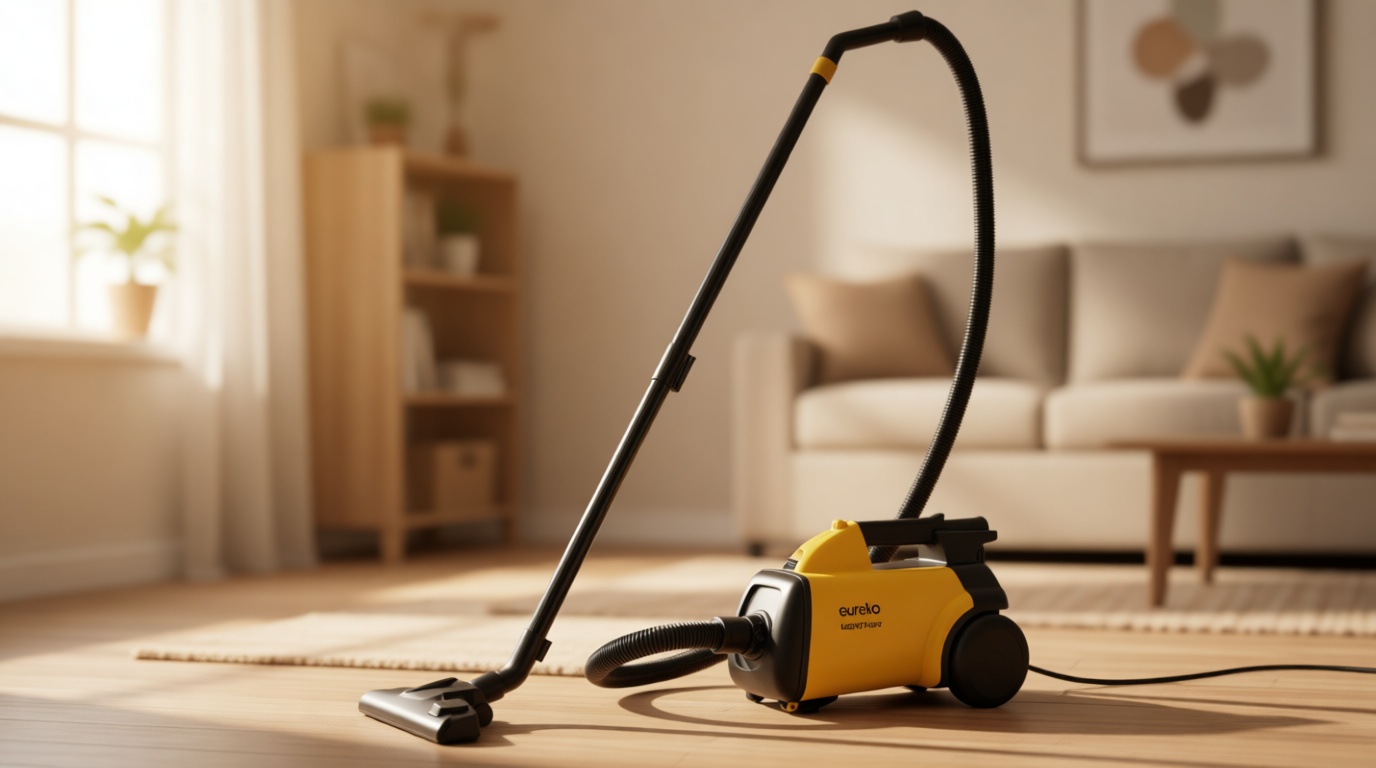Eureka 3670M Canister Cleaner, Lightweight Powerful Vacuum for Carpets and Hard floors, w/ 5bags,Yellow