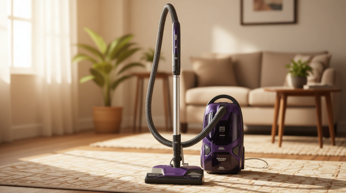 Kenmore 600 Series Pet Friendly Lightweight Bagged Canister Vacuum with Pet PowerMate, Pop-N-Go Brush, 2 Motors, HEPA Filter, Aluminum Telescoping Wand, Retractable Cord and 4 Cleaning Tools, Purple