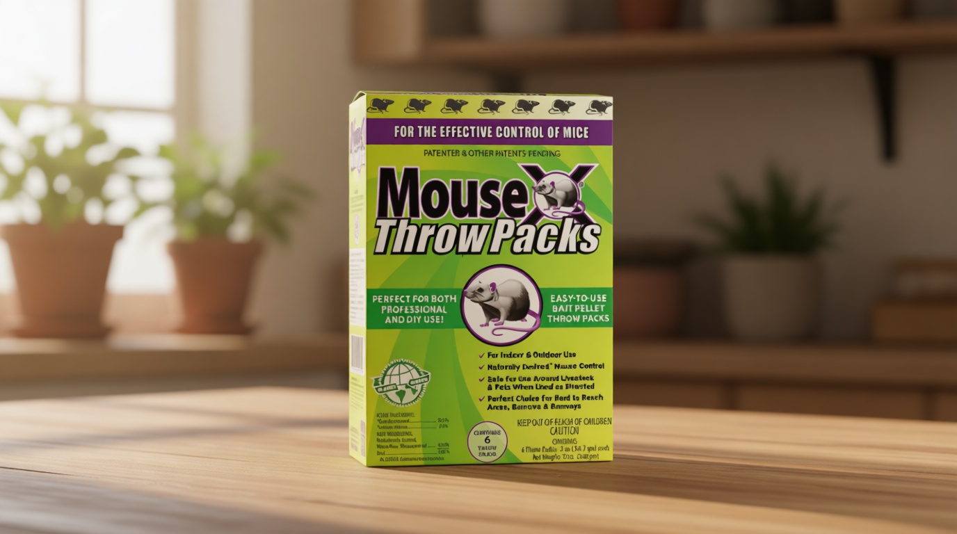 MouseX Throw Packs- for All Species of Rats Mice Safe Around Pets