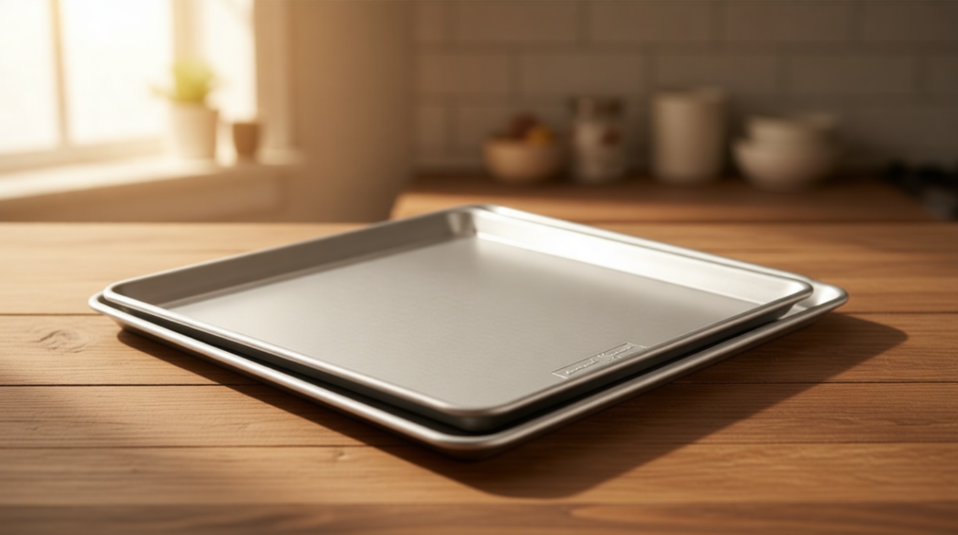 Nordic Ware Naturals Half Sheet - USA Made Aluminum Commercial Quality Sheet Pan for Baking or Roasting, Encapsulated Galvanized Steel Rim Prevents Warping, 2-Pack