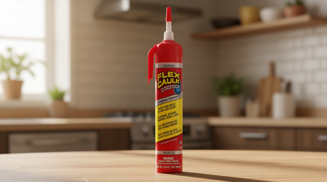 Flex Caulk, Waterproof & Weatherproof Hybrid Polymer Sealant, Strong, Paintable, Indoor, Outdoor, Bath, Shower, Sink, Window, Baseboards, Door, RV, Roof, Wood, Auto & Marine, Clear, 6.6 oz, 1-Pack