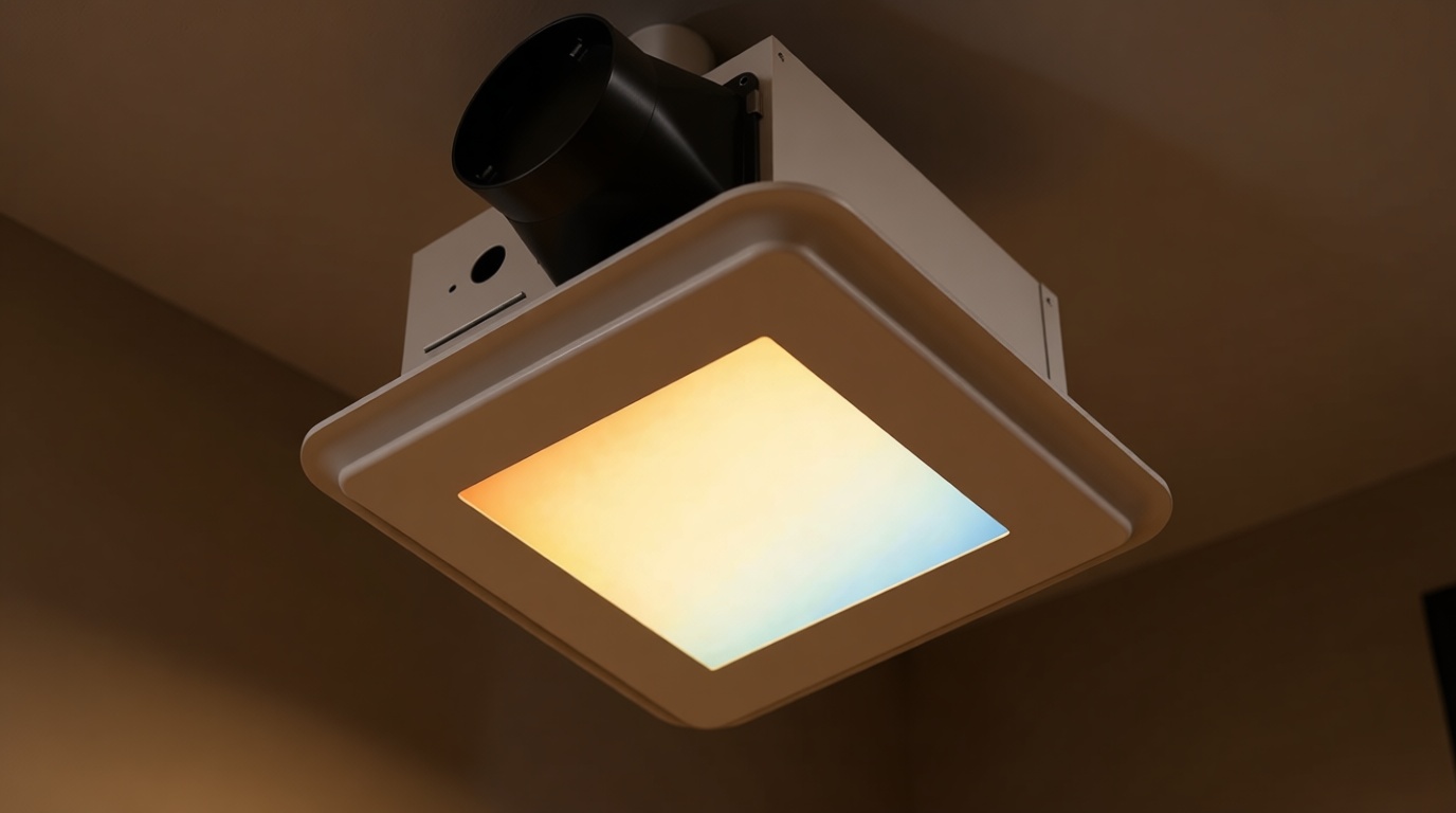 Amico Bathroom Exhaust Fan with Light, 80 CFM, 0.9 Sones, 1000LM, 5CCT, Easy Install, Ceiling Mount Shower Bathroom Fan, Adjustable Household Ventilation Fan, ETL & FCC Certified