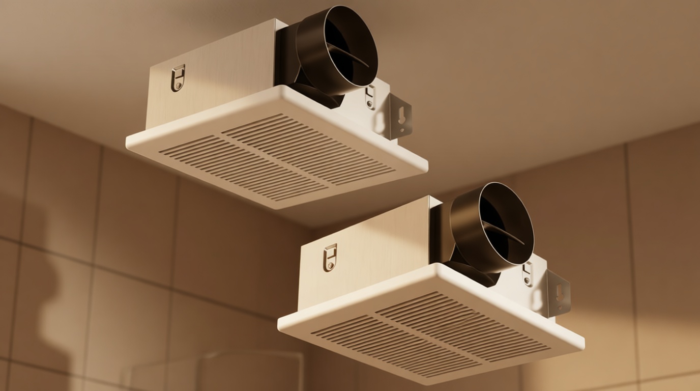 Amico Bathroom Exhaust Fan 2 Pack, 80 CFM, 1.0 Sones, Low Noise, Ceiling Mounted Retrofit Ventilation Fans, No Attic Access Needed- UL Certified