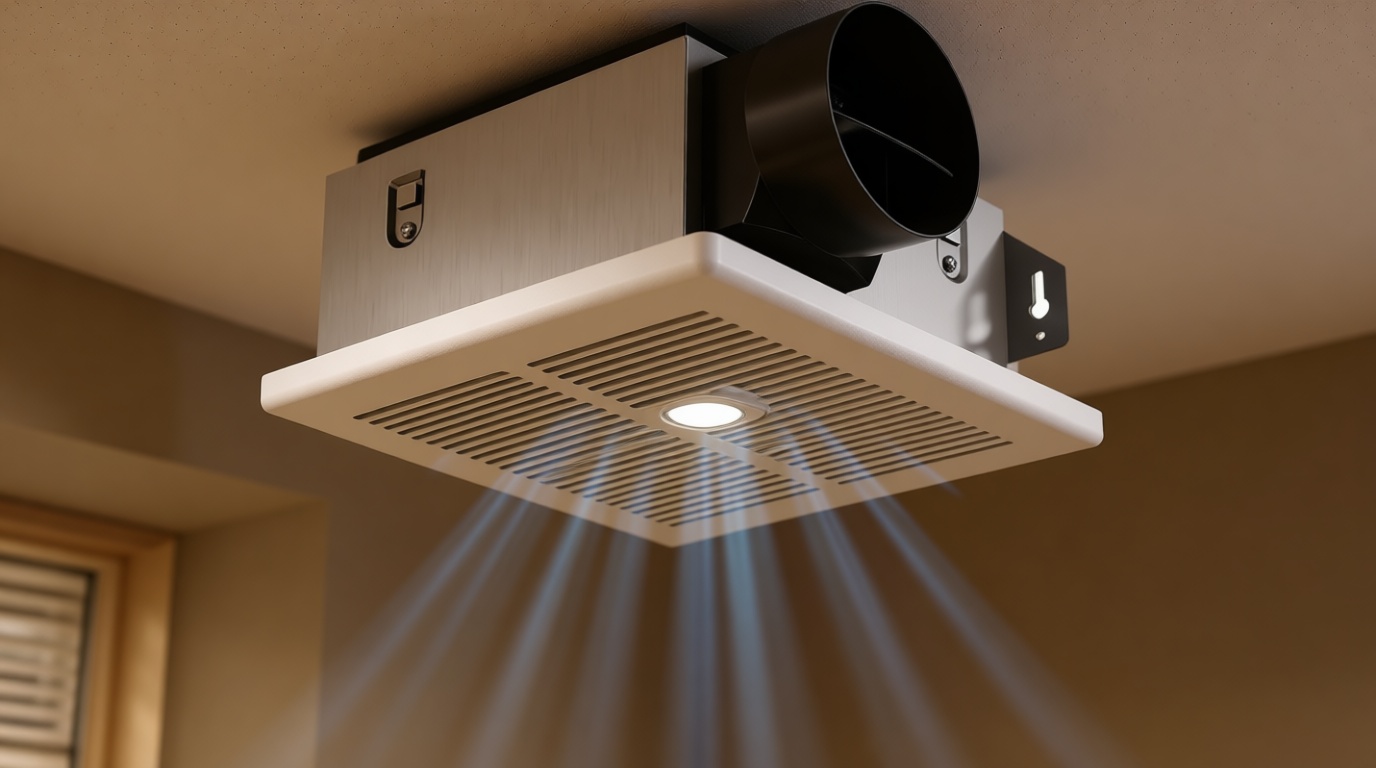 Amico Bathroom Exhaust Fan, 1.0 Sones, 80 CFM, Low Noise, Ceiling Mounted Retrofit Ventilation Fans, 4 Inch Duct, No Attic Access Needed- UL Certified