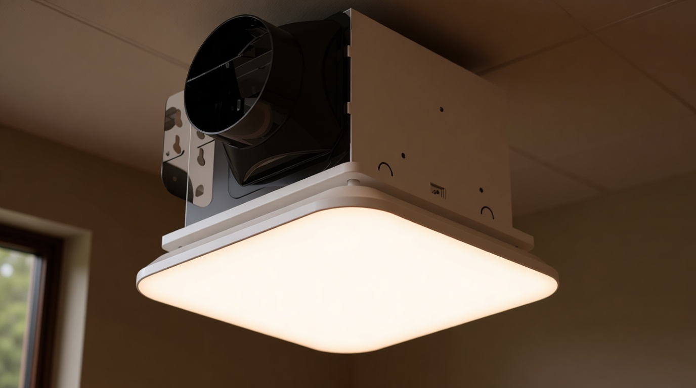 Fitop Bathroom Exhaust Fan with Light, 110 CFM 43W 1200LM Ceiling Mount Shower Ventilation Exhaust with Light, 1.0 Sones Bathroom Vent with Light, Bathroom Fan LED Light 3000K/4000K/5000K