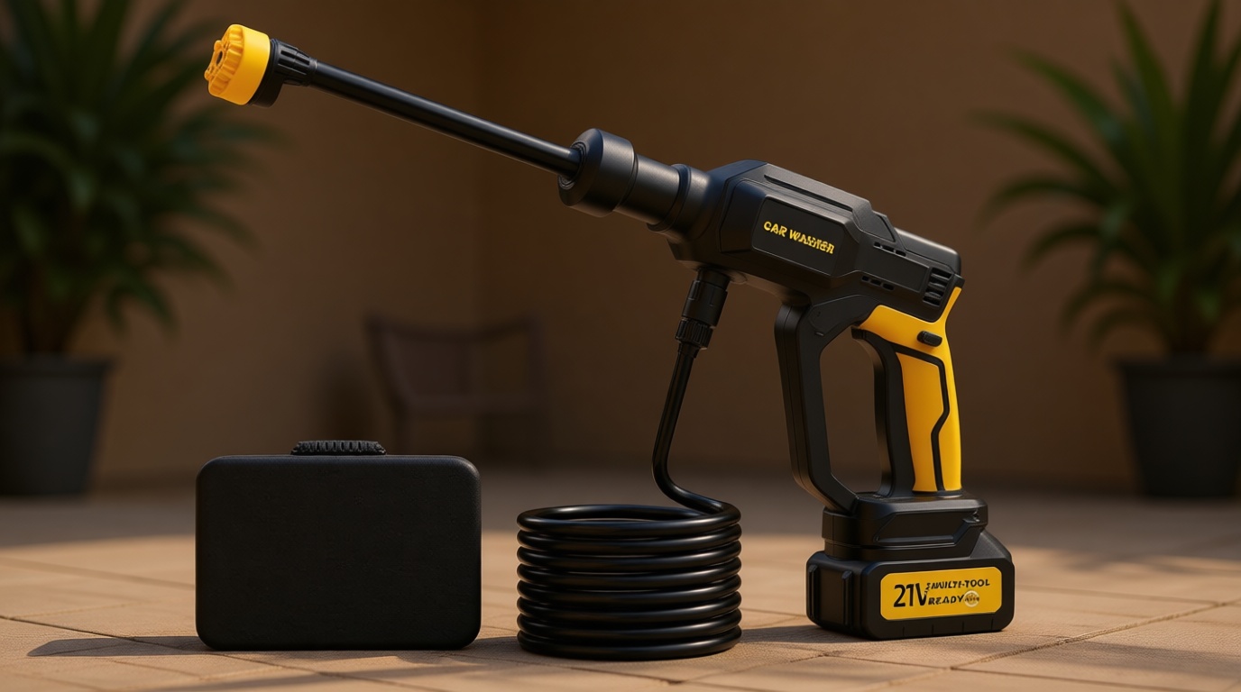 Cordless Pressure Washer Cordless Power Washer, 400W Brushless Motor, 3 Speed Modes, Max Pressure 1500PSI, 6-in-1 Swivel Nozzle, 16.4FT Hose, Cordless for Cars/Floors/Gardens Cleaning