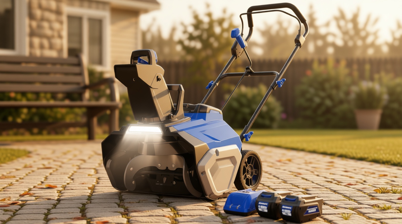 Wild Badger Power Snow Blower 40V ProLine 20" Cordless,26 FT Throw,16-Driveway,Brushless Single-Stage,2 * 4.0Ah Battery & Fast Charger,LED Lights,Lightweight for Driveways & Sidewalks