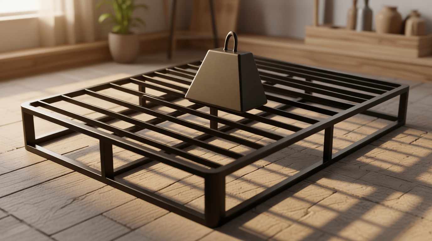 Firpeesy Upgrade Anti Bending and Round Corner Legs 10 inch Metal King Bed Frame 3500 LBS Heavy Steel Slats Support Platform Bed Frames No Box Spring Needed Platform Noise Free Easy Assembly