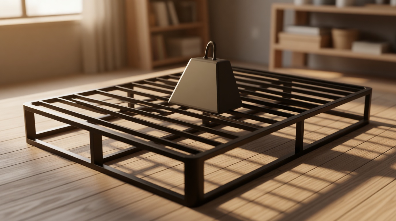 Firpeesy Upgrade Anti Bending and Round Corner Legs 10 inch Metal Queen Bed Frame 3500 LBS Heavy Steel Slats Support Platform Bed Frames No Box Spring Needed Platform Noise Free Easy Assembly