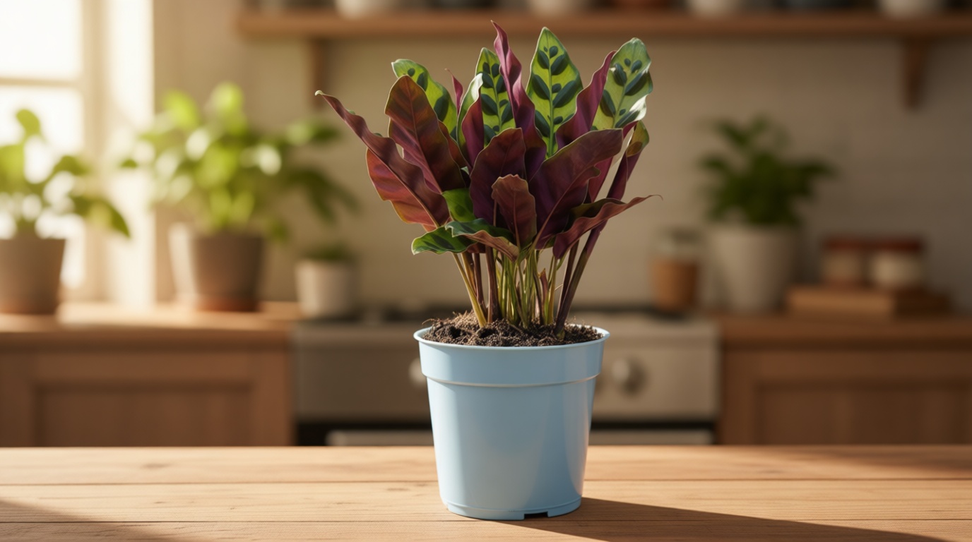 Rattlesnake Calathea Live Plant - Air Purifier, Colorful House Plant, Ideal for Home Decor and Room Decor - Rattlesnake for Indoor Plants, Calathea Lancifolia Prayer Plant
