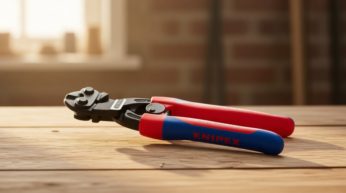 KNIPEX 71 32 200 High Leverage Cobolt Cut with Notch and Spring, Comfort Grip Handles