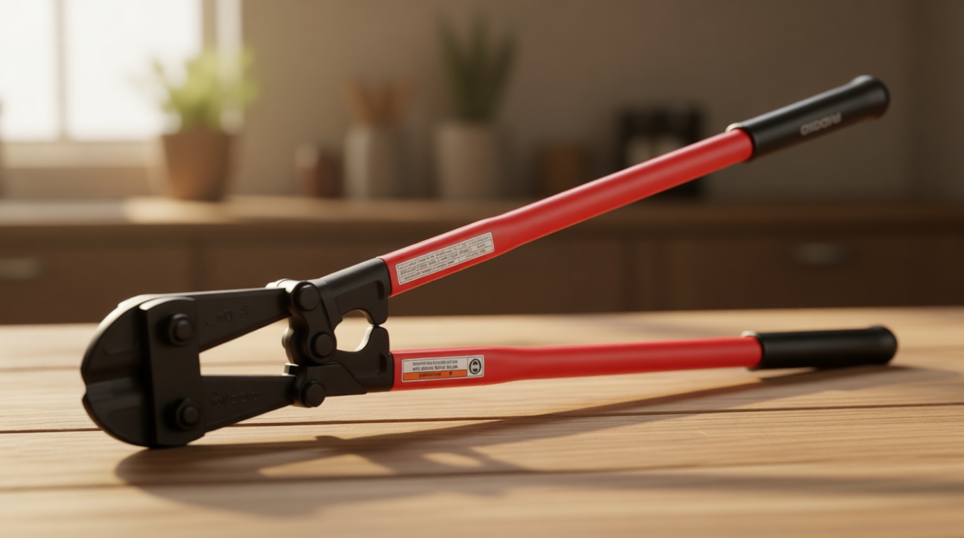 RIDGID 14223 Model S24 Bolt Cutter, 24" Heavy-Duty Bolt Cutter with Hardened Steel Alloy Jaws, 7/16" Soft, 3/8" Medium, and 5/16" Hard Capacities, Red/Black