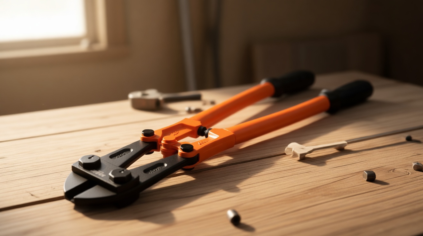 KSEIBI 141585 Heavy-Duty Medium Size Bolt Cutter 24" for Cutting Fence, Steel Wire, Chain, Screws, Rivet, and Medium Padlock, with Soft Grip Rubber Ergonomic Handle Cutters