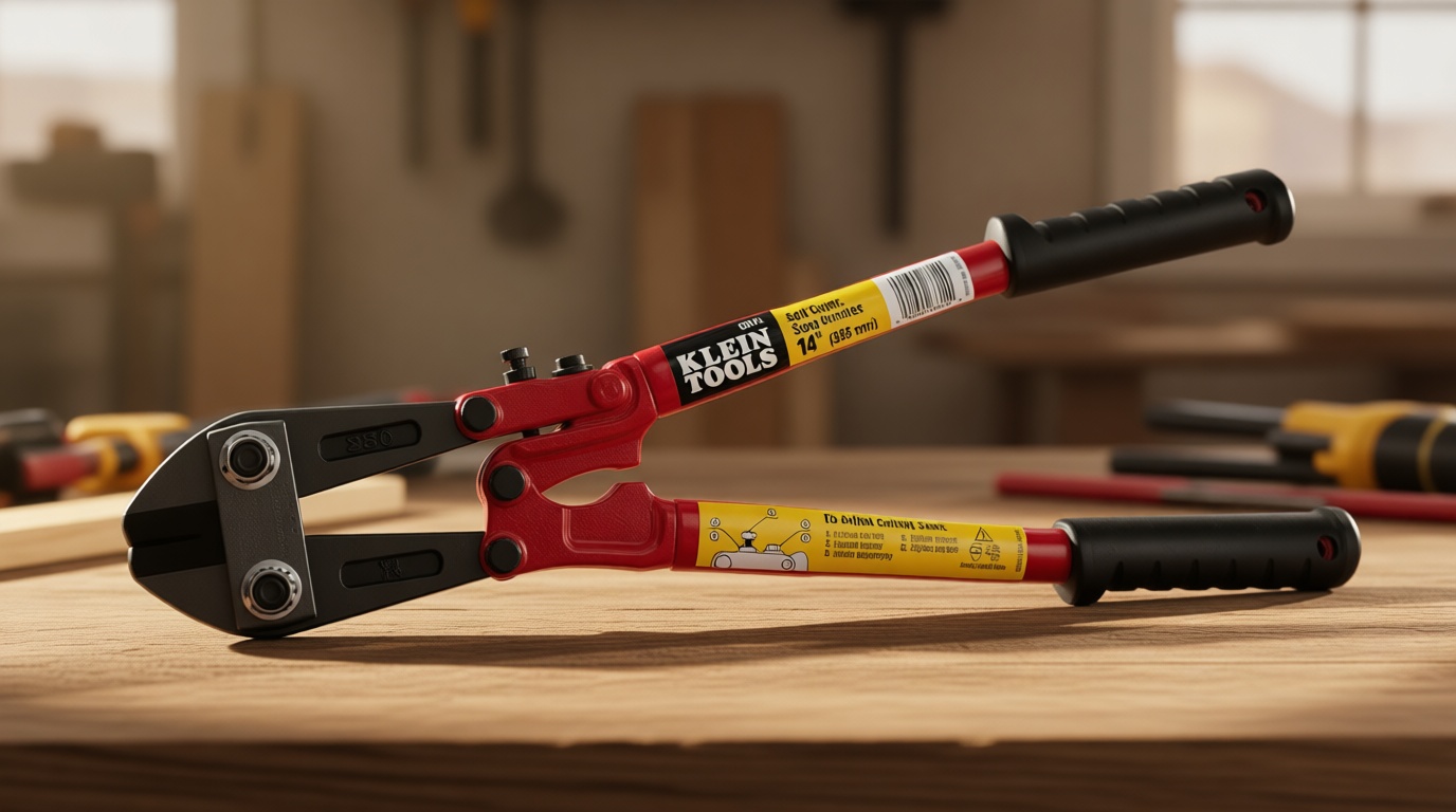 Klein Tools 63314 Bolt Cutter, Steel Handle, 14-Inch