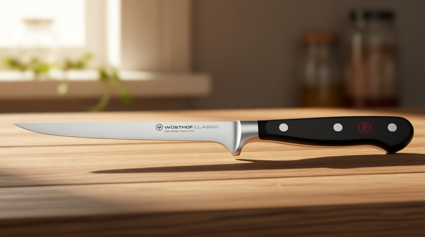 Wüsthof Classic Flexible Boning Knife, 6-Inch, Black