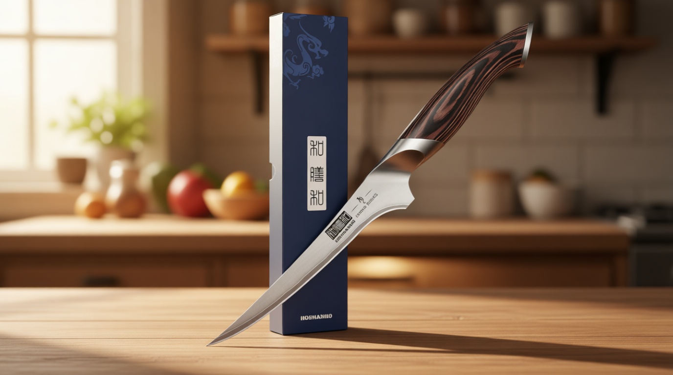 HOSHANHO Fillet Knife 7 Inch, Super Sharp Boning Knife in High Carbon Stainless Steel, Professional Japanese Fish Knives for Meat Poultry Cutting