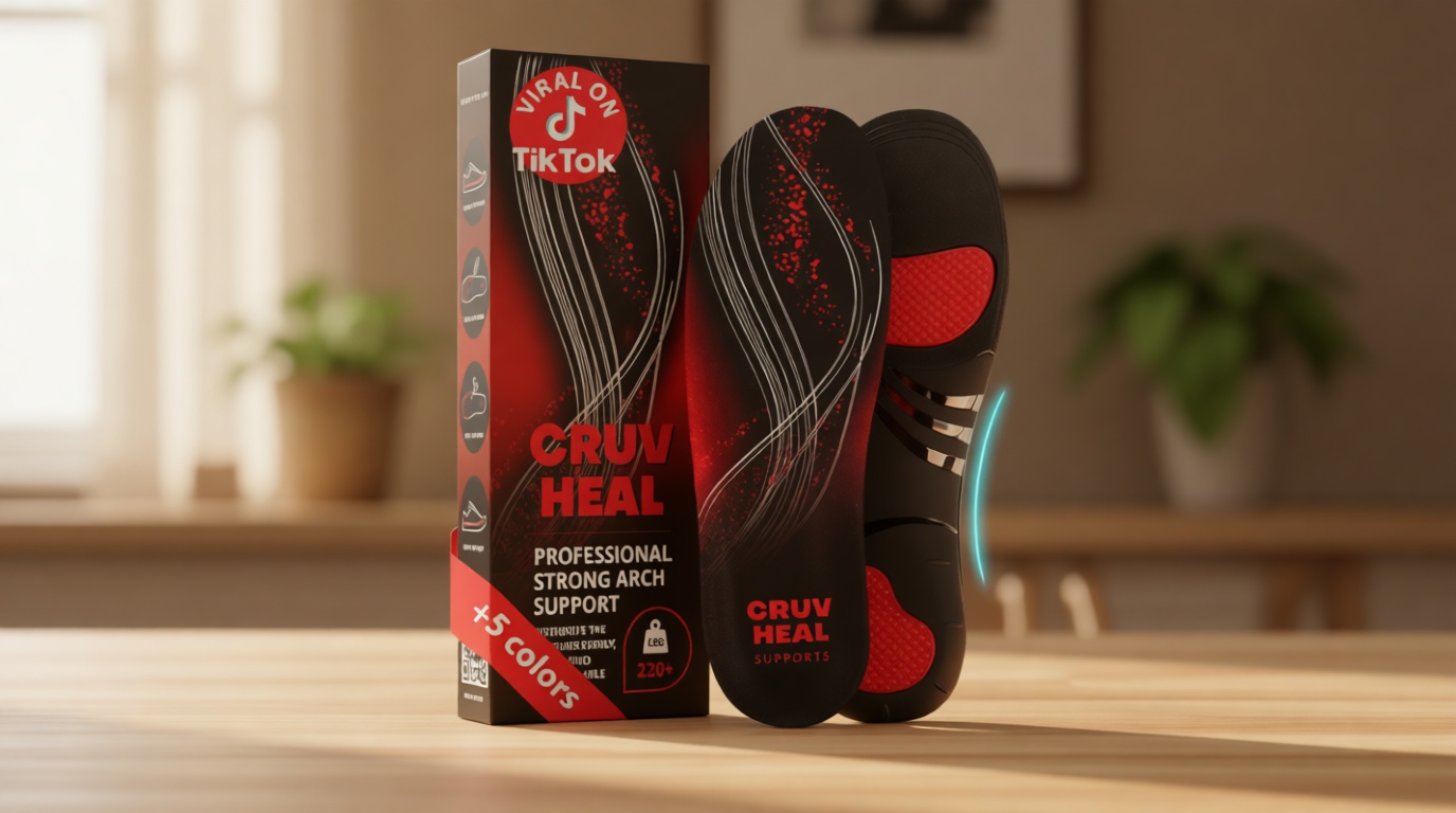 CRUVHEAL 220+ lbs Plantar Fasciitis High Arch Support Insoles Men Women - Orthotic Shoe Inserts - Boot Work Shoe Insole (M, Black)