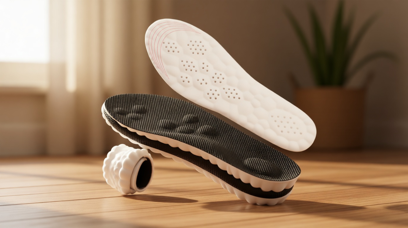 4D Cloud-Like Comfort Soles for Men - Soft Memory Foam Cushioning Insoles - Trim to Fit Steppers Insoles with Arch Support for Foot Pain Relief and Fatigue Reduction(US M 7.5-10.5) ClimatePartner certified