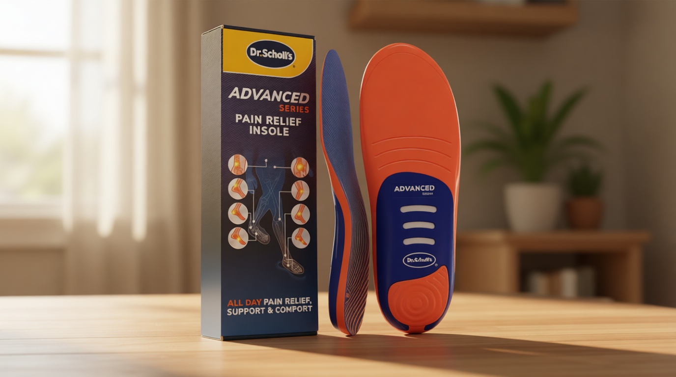 Dr. Scholl’s Advanced Pain Relief Insoles for Men Women, Heavy Duty Orthotics Inserts for Work Shoes & Boots, Plantar Fasciitis & Arch Support, Flat Feet, Shock-Absorbing, Supports up to 340 lbs
